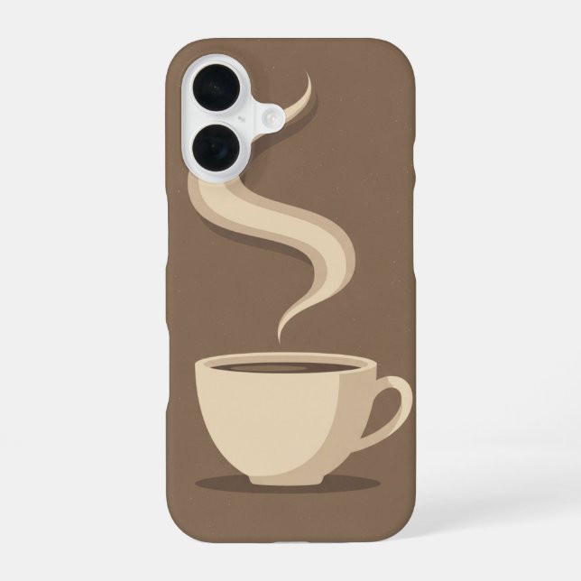 Funda Para iPhone 16 Taza de café antigua (Reverso )