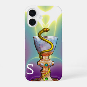 Funda Para iPhone 16 TAZÓN DE HIGÍA Medicina, Monograma de Farmacia Ver