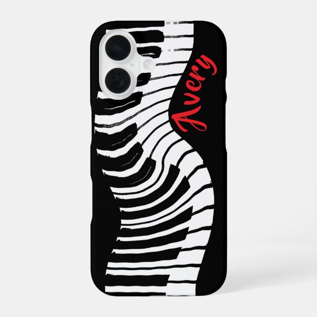 Funda Para iPhone 16 Teclas de Piano | Distorsionadas | Personalizables (Reverso )