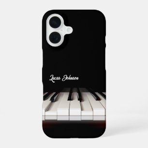Funda Para iPhone 16 Teclas de piano en blanco y negro   Regalos de fan