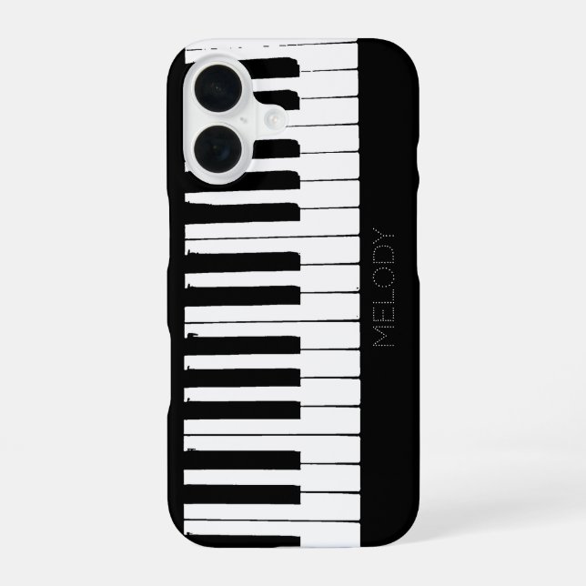 Funda Para iPhone 16 Teclas de piano | Vertical | Personalizable (Reverso )
