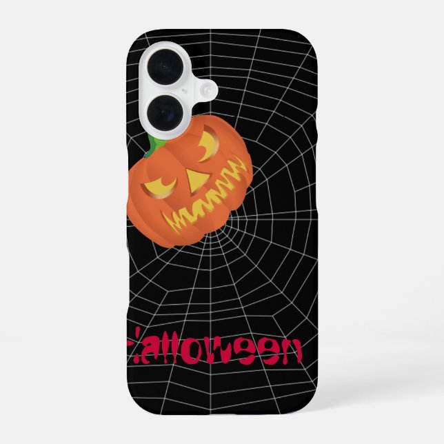 Funda Para iPhone 16 telaraña en negro (Reverso )