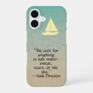 Funda Para iPhone 16 Teléfono de amantes de la playa / velero, mar, cit