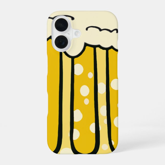 Funda Para iPhone 16 Teléfono de Cerveza (Reverso )