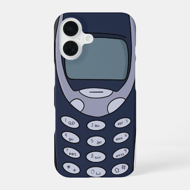 Funda Para iPhone 16 Teléfono Móvil Antiguo (Reverso )