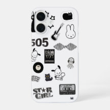 teléfono y2k blanco y negro