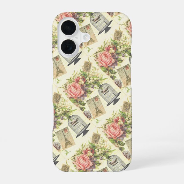 Funda Para iPhone 16 Tema Francés París Antiguo (Reverso )