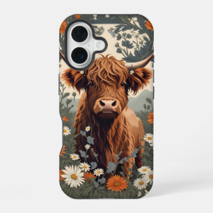 Funda Para iPhone 16 Ternera Highland Vintage Adorable