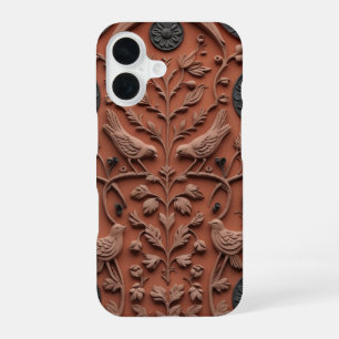 Funda Para iPhone 16 Terracotta Tile Folk Art iPhone 15 Pro Funda - Ind