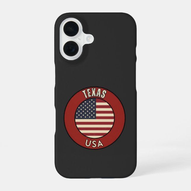 Funda Para iPhone 16 Texas Estados Unidos de América (Reverso )