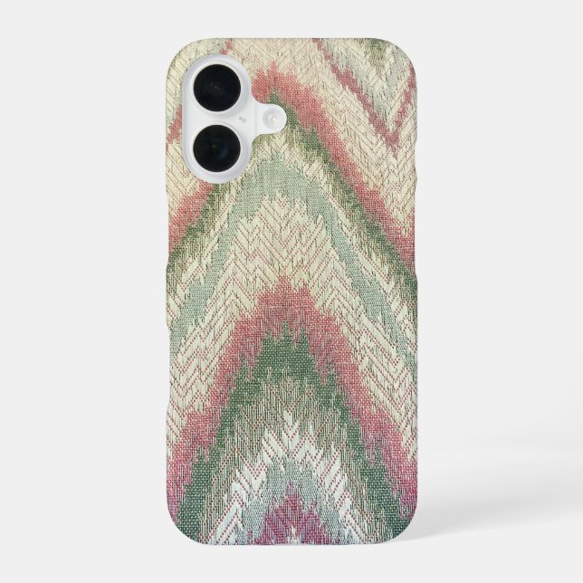Funda Para iPhone 16 Textil en zigzag (Reverso )