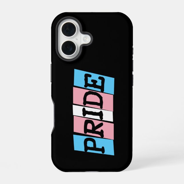Funda Para iPhone 16 Texto del Orgullo Transgénero (Reverso )