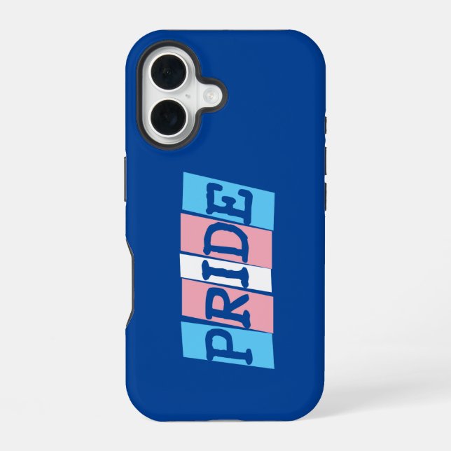 Funda Para iPhone 16 Texto del Orgullo Transgénero (Reverso )