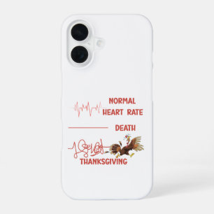 Funda Para iPhone 16 Texto divertido del Día de Acción de Gracias sobre