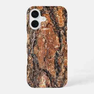 Funda Para iPhone 16 Textura de corteza de pino