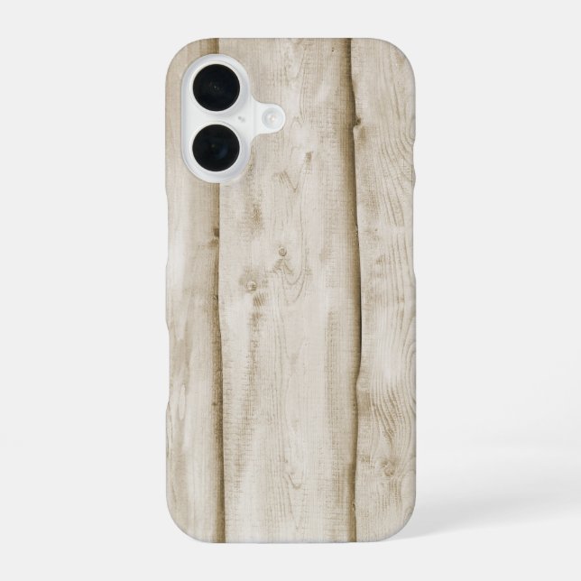Funda Para iPhone 16 textura de madera (Reverso )