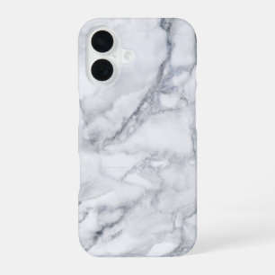 Funda Para iPhone 16 Textura de mármol blanco