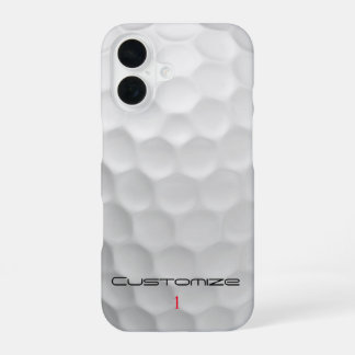 Funda Para iPhone 16 Textura de pelota de golf blanca con hoyuelos Nomb