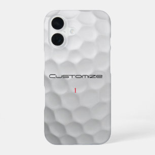 Funda Para iPhone 16 Textura de pelota de golf blanca con hoyuelos Nomb