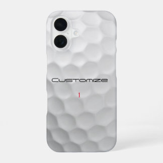 Funda Para iPhone 16 Textura de pelota de golf blanca con hoyuelos Nomb