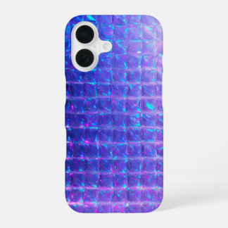Funda Para iPhone 16 Textura holográfica de prisma púrpura