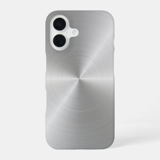 Funda Para iPhone 16 Textura Metalizado pulida circular brillante