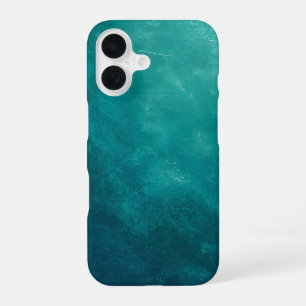 Funda Para iPhone 16 Textura Ombre Verde Azul Oscuro