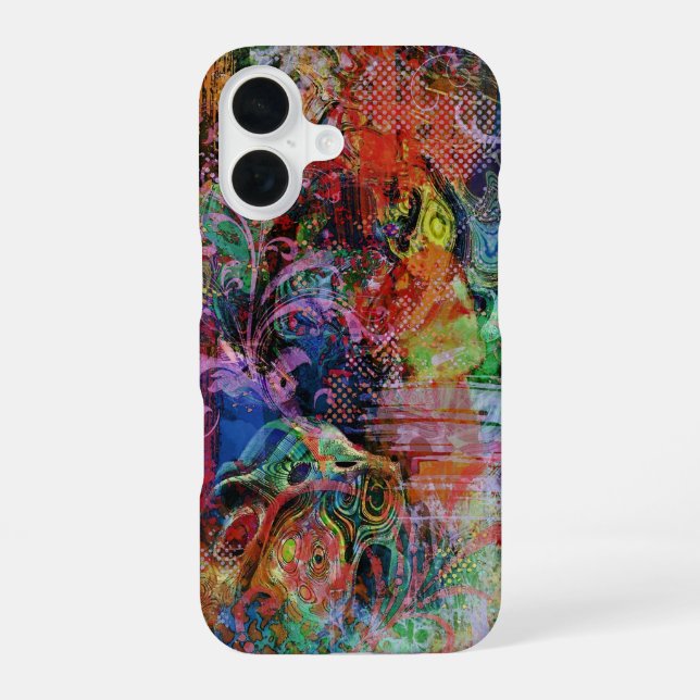 Funda Para iPhone 16 Texturas Multicolores (Reverso )