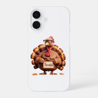 Funda Para iPhone 16 Thankful Turkey Design – Funny Holiday Art