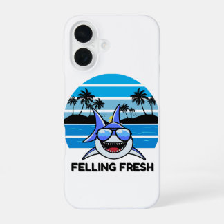Funda Para iPhone 16 Tiburón Retro Cool con Gafas de Sol