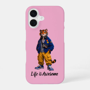 Funda Para iPhone 16 Tigre Genial en Arte de Ropa Urbana - Tigre de Est