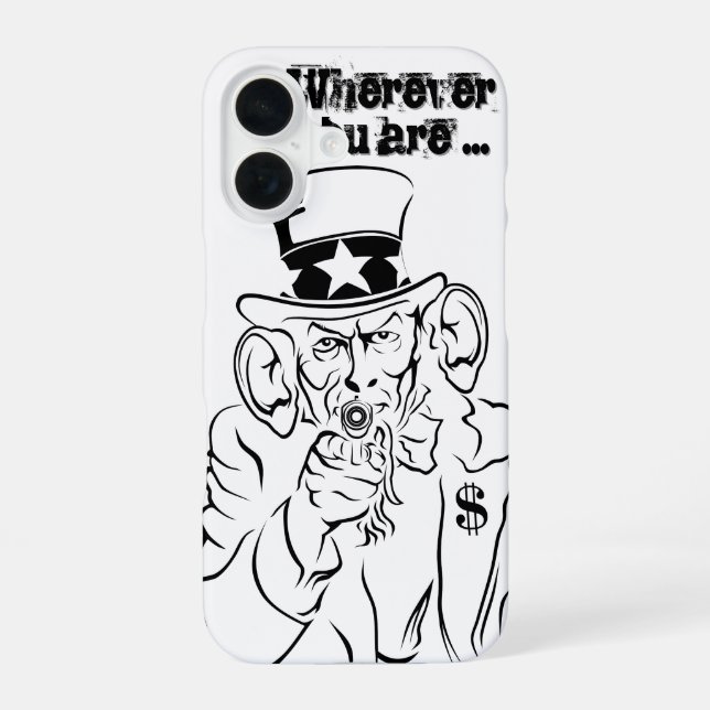 Funda Para iPhone 16 Tío Sam (Reverso )