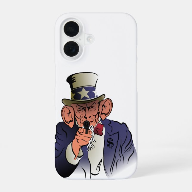 Funda Para iPhone 16 Tío Sam en color (Reverso )
