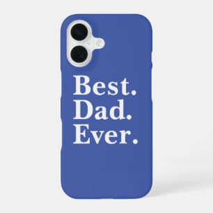 Funda Para iPhone 16 Tipografía blanca Simple Mejor Papá del Mundo sobr
