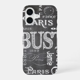Funda Para iPhone 16 Tipografía Caligrafía París Francia Torre Eiffel
