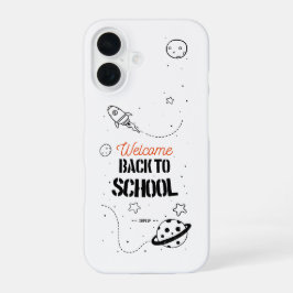 Funda Para iPhone 16 Tipografía de Regreso a la Escuela