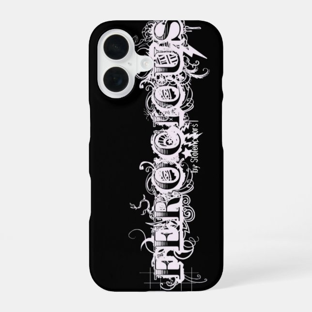 Funda Para iPhone 16 Tipografía de Tatuaje Feroz (Reverso )