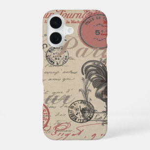 Funda Para iPhone 16 Tipografía gallo de París escritura francesa vinta