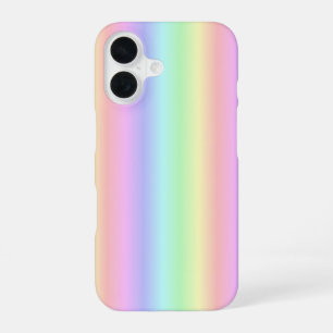 Funda Para iPhone 16 Tiras de arcoiris Pastel - patrón