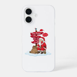 Funda Para iPhone 16 Tired Santa iPhone 16 Slim Fit Case Christmas Gift