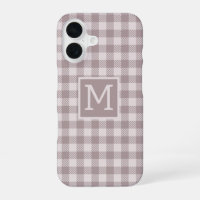 Toalla Monograma Beige Cuadro Búfalo Estilo Granja