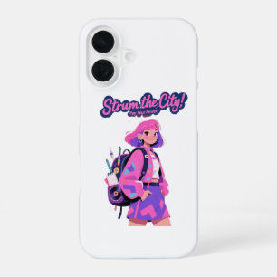 Funda Para iPhone 16 ¡Toca la Ciudad! ¡Desata Tu Poder! – Arte Rosa Ten