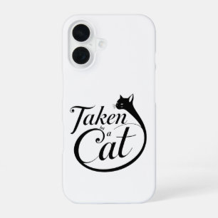 Funda Para iPhone 16 Tomado por un Gato, Diseño de Tipografía Minimalis