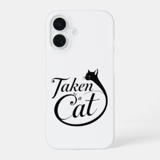 Funda Para iPhone 16 Tomado por un Gato, Diseño de Tipografía Minimalis