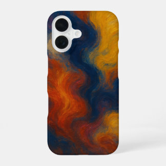 Funda Para iPhone 16 Tormenta Abstracta de Medianoche y Remolino de Pin