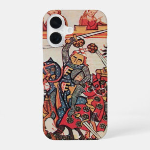 FUNDA PARA iPhone 16 TORNEO MEDIEVAL, CABALLEROS Y DAMAS LUCHANDO