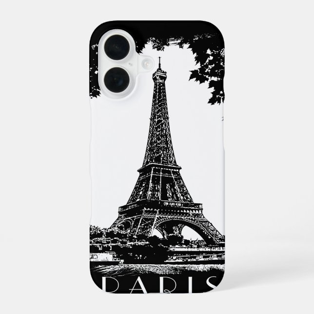 Funda Para iPhone 16 Torre Eiffel de París (Reverso )