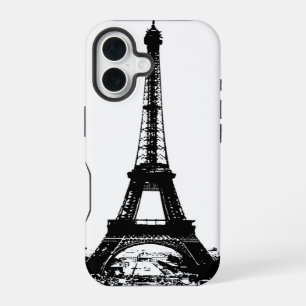 Funda Para iPhone 16 Torre Eiffel en blanco y negro