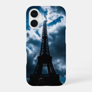 Funda Para iPhone 16 Torre Eiffel Noche Azul