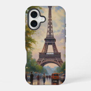 Funda Para iPhone 16 Torre Eiffel París Viajes Arte Retro Vintage
